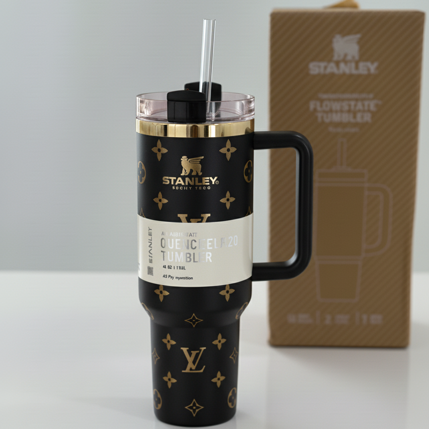 LV™ Matte Black Luxury Tumbler